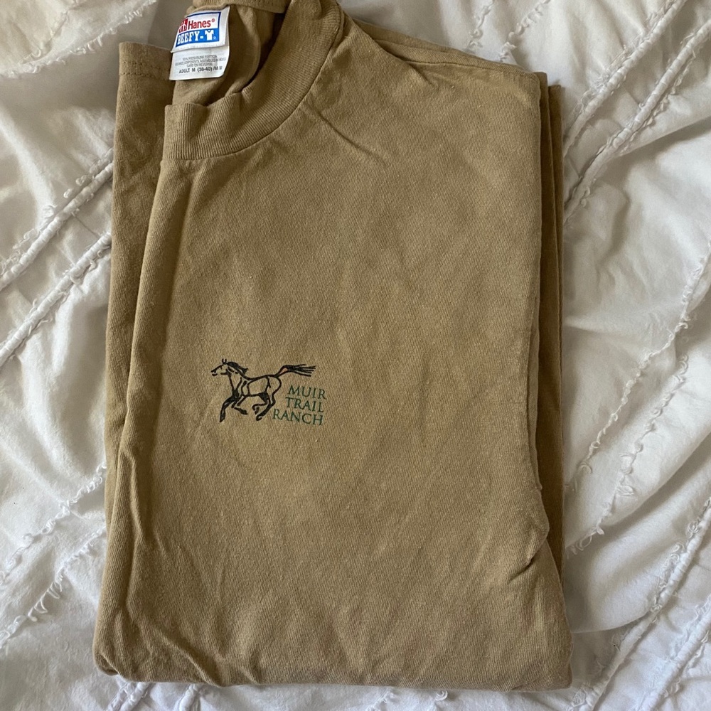 retro muir trail ranch light brown tee